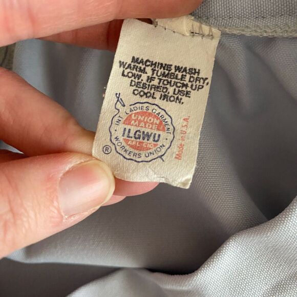 Vintage Union Made Uniform Skirt Size 16 Light Blue Knee Length Polyester - Picture 5 of 7